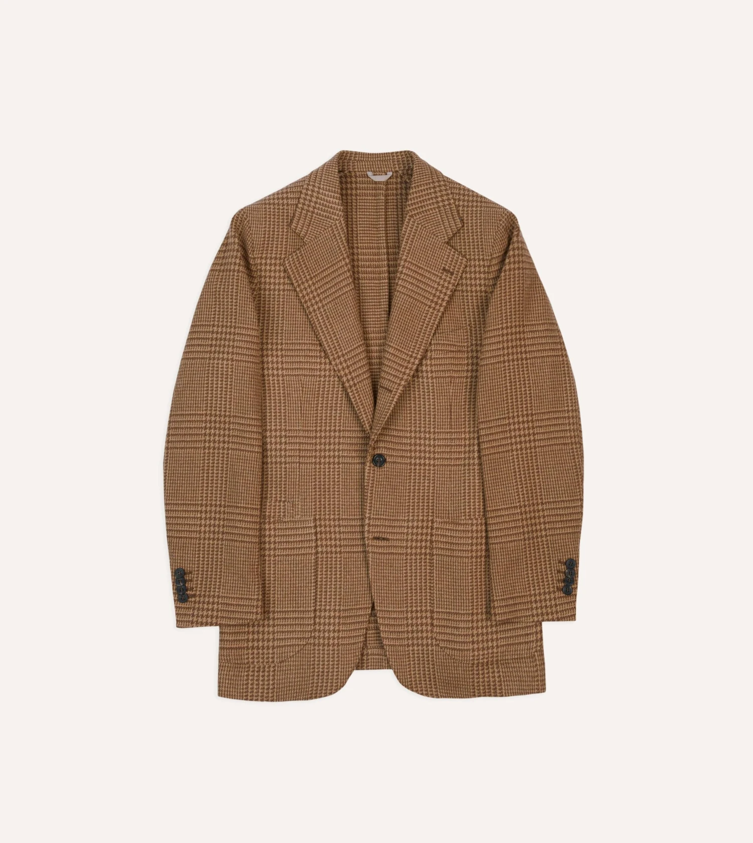 Brown Prince Of Wales Check Tweed Blazer 3 Brown Prince Of Wales Check Tweed Blazer