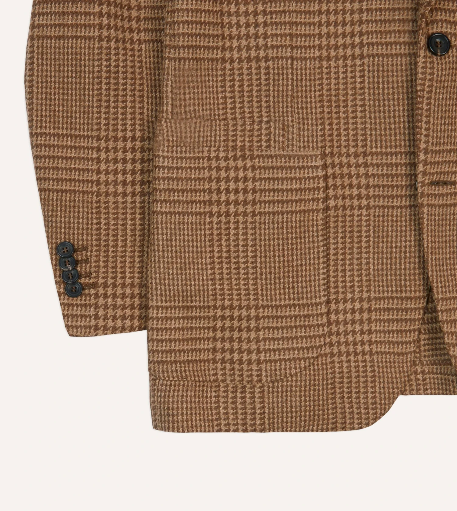Brown Prince Of Wales Check Tweed Blazer 8 Brown Prince Of Wales Check Tweed Blazer - Image 6