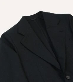 Navy Herringbone Shetland Tweed Blazer -Drakes Shop DR2A2B23794 01250 3