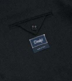 Navy Herringbone Shetland Tweed Blazer -Drakes Shop DR2A2B23794 01250 7