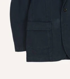 Navy Heavy Cotton Twill Games Blazer Mk. I 15 Navy Heavy Cotton Twill Games Blazer Mk. I -Drakes Shop DR2A2C23537 01250 6