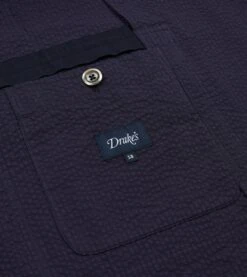 Navy Seersucker Games Blazer Mk. I -Drakes Shop DR2A2C24004 01250 6