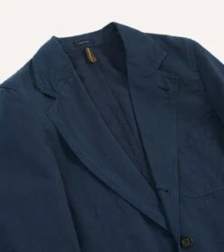 Navy Cotton Linen Games Blazer Mk. I -Drakes Shop DR2A2C24117 01250 3