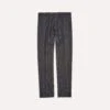 Grey Chalkstripe Wool Flannel Flat Front Trouser -Drakes Shop DR2A2D21868 02602 1