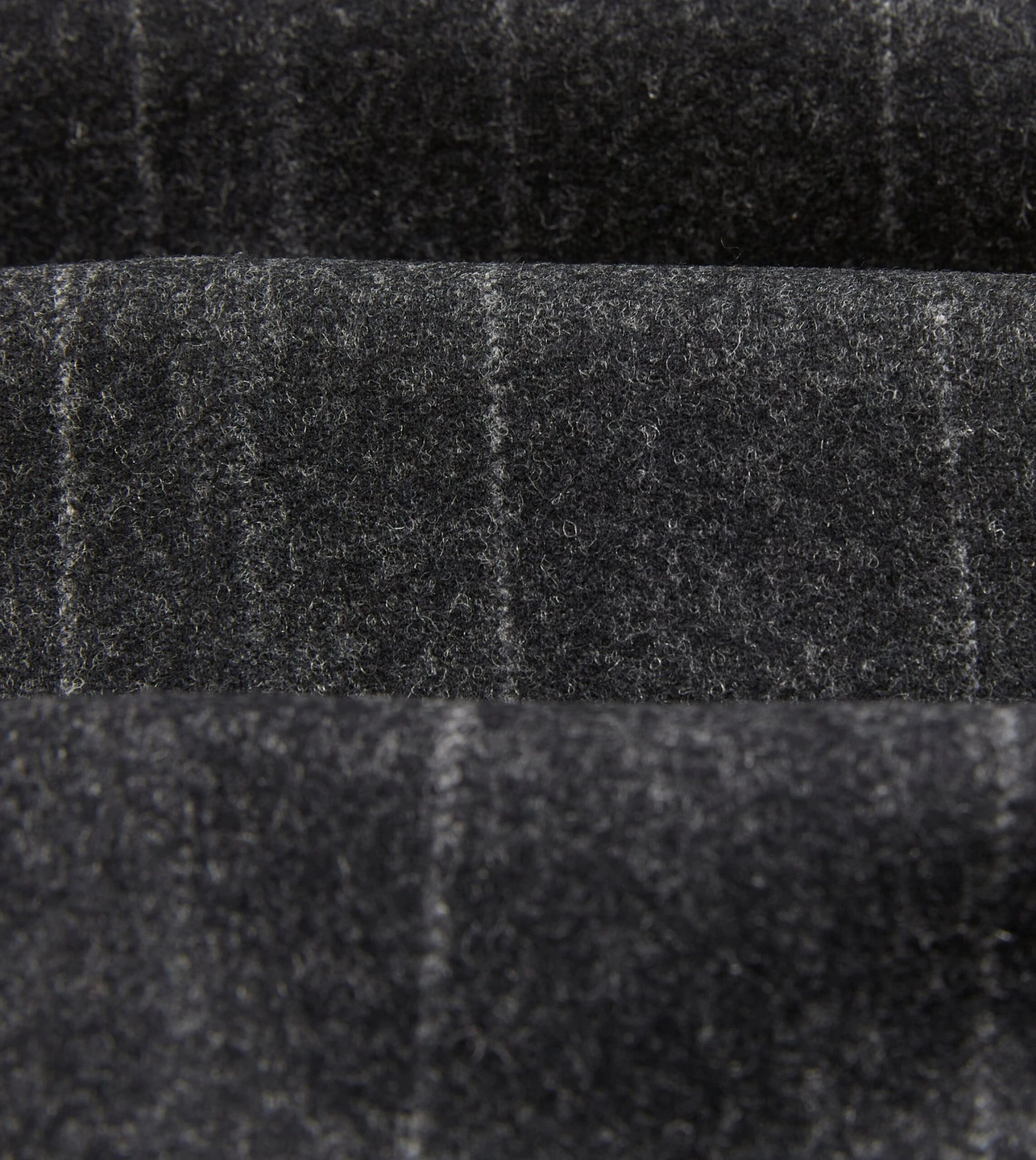 Grey Chalkstripe Wool Flannel Flat Front Trouser 4 Grey Chalkstripe Wool Flannel Flat Front Trouser - Image 2