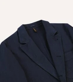 Navy Cotton Canvas Games Blazer Mk. II -Drakes Shop DR2A2D24116 01250 3