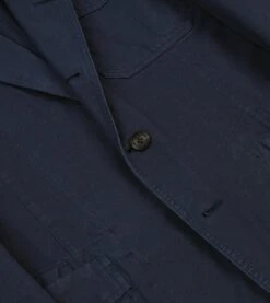 Navy Cotton Canvas Games Blazer Mk. II -Drakes Shop DR2A2D24116 01250 4