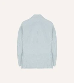 Blue And White Seersucker Games Blazer Mk. IV -Drakes Shop DR2A2F22403 02202 6 duperight