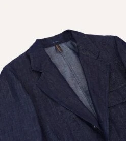 Stone Wash Denim Games Blazer Mk. IV -Drakes Shop DR2A2F24002 01250 3