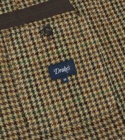 Brown And Green Check Tweed Games Blazer Mk. VII -Drakes Shop DR2A2H22990 01303 7