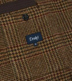 Brown And Red Prince Of Wales Check Tweed Games Blazer Mk. VII 18 Brown And Red Prince Of Wales Check Tweed Games Blazer Mk. VII -Drakes Shop DR2A2H22991 01303 7