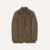 Brown Houndstooth Check Harris Tweed Games Blazer Mk. VII -Drakes Shop DR2A2H23542 01303 1
