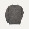 Charcoal Brushed Shetland Crew Neck Jumper 2 Charcoal Brushed Shetland Crew Neck Jumper -Drakes Shop DR2A3A21501 02600 1