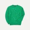 Green Brushed Shetland Crew Neck Jumper 1 Green Brushed Shetland Crew Neck Jumper -Drakes Shop DR2A3A21501 10400 1