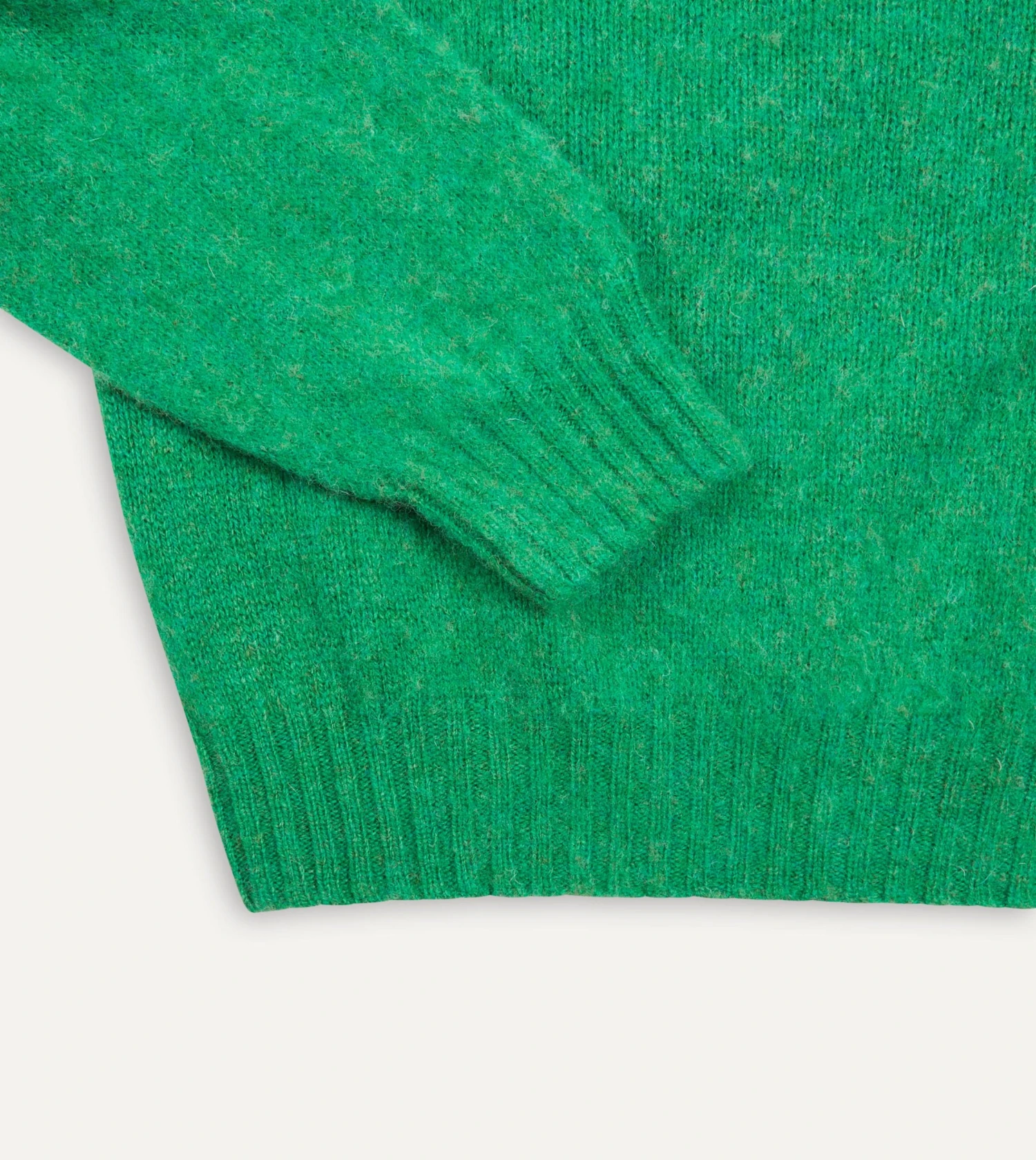 Green Brushed Shetland Crew Neck Jumper 6 Green Brushed Shetland Crew Neck Jumper - Image 4