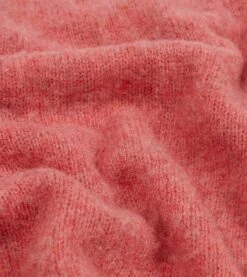 Pink Brushed Shetland Crew Neck Jumper -Drakes Shop DR2A3A21501 24990 2