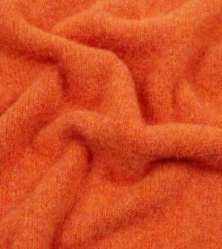 Orange Brushed Shetland Crew Neck Jumper -Drakes Shop DR2A3A21501 25800 2