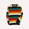 Black Multi Stripe Brushed Shetland Crew Neck Jumper 1 Black Multi Stripe Brushed Shetland Crew Neck Jumper -Drakes Shop DR2A3A22552 07102 1