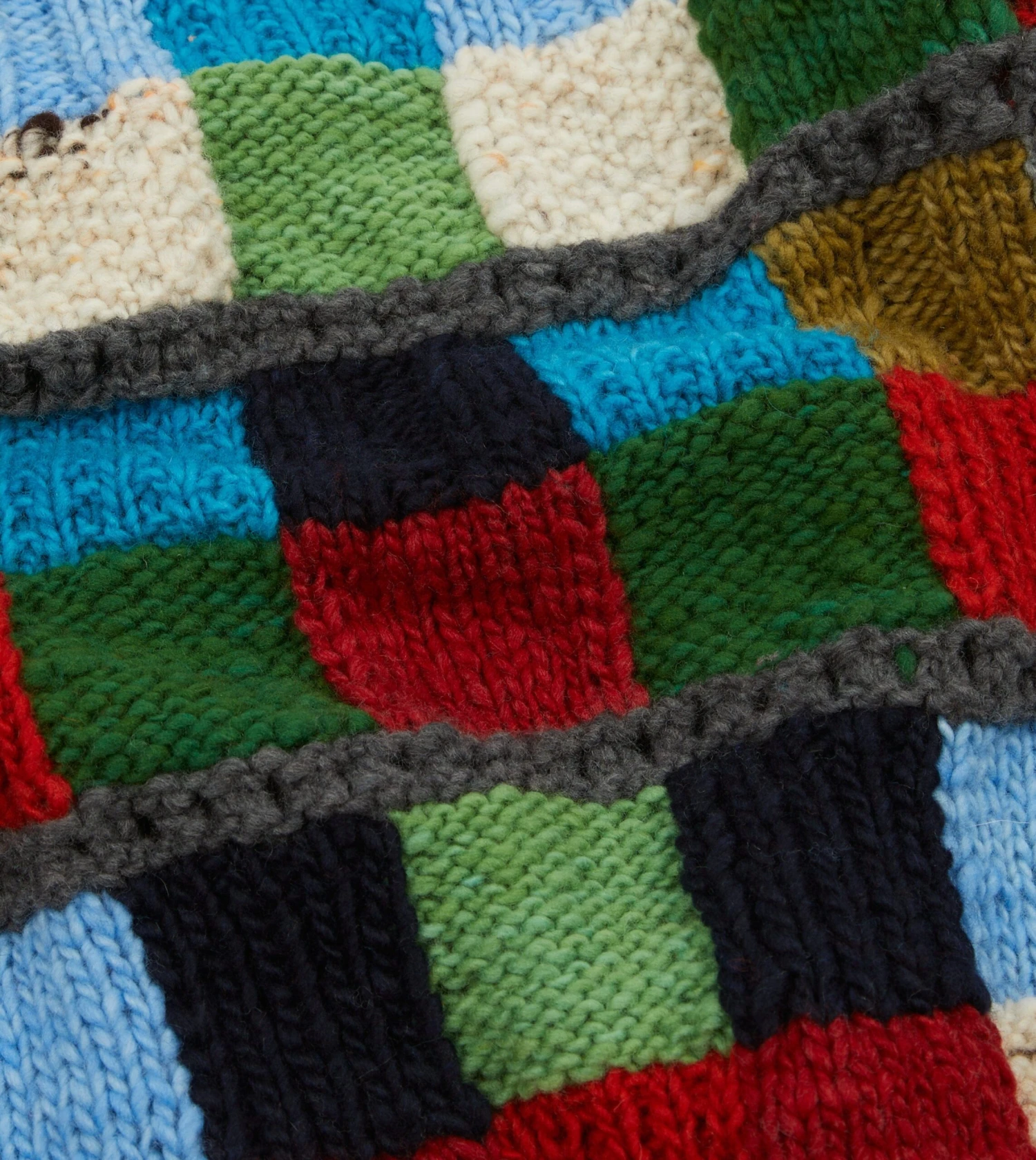 Chamula For Drake's Patchwork Merino Jumper 4 Chamula For Drake's Patchwork Merino Jumper - Image 2