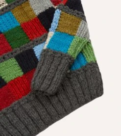 Chamula For Drake's Patchwork Merino Jumper 10 Chamula For Drake's Patchwork Merino Jumper -Drakes Shop DR2A3A22809 01663 4