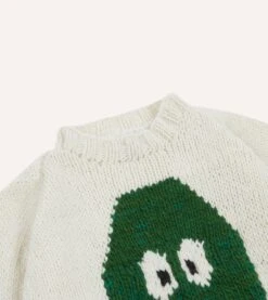 Chamula For Drake's Ecru Avocado Merino Jumper 9 Chamula For Drake's Ecru Avocado Merino Jumper -Drakes Shop DR2A3A23643 01000 3