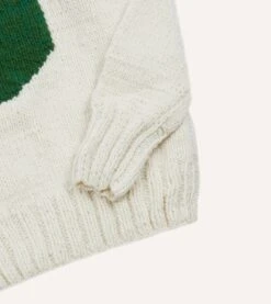 Chamula For Drake's Ecru Avocado Merino Jumper 10 Chamula For Drake's Ecru Avocado Merino Jumper -Drakes Shop DR2A3A23643 01000 4