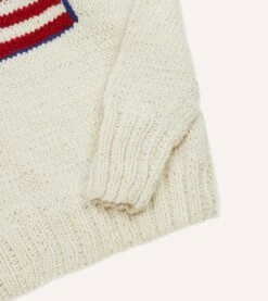 Chamula For Drake's Ecru Flag Merino Jumper 10 Chamula For Drake's Ecru Flag Merino Jumper -Drakes Shop DR2A3A23644 01000 4