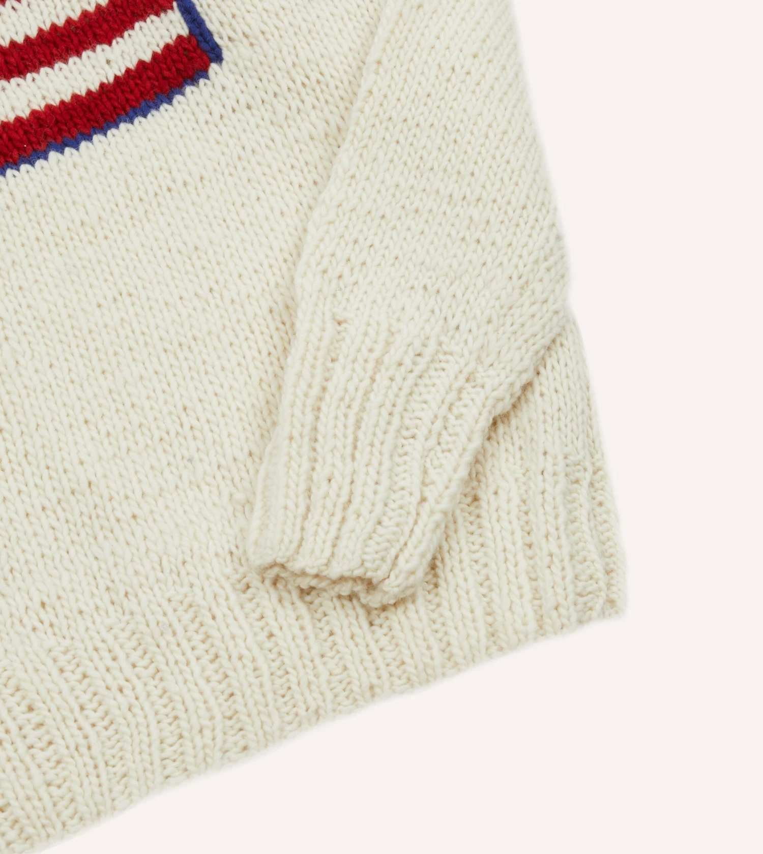 Chamula For Drake's Ecru Flag Merino Jumper 6 Chamula For Drake's Ecru Flag Merino Jumper - Image 4