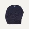 Navy Merino Wool V Neck Jumper 2 Navy Merino Wool V Neck Jumper -Drakes Shop DR2A3B21506 01250 1
