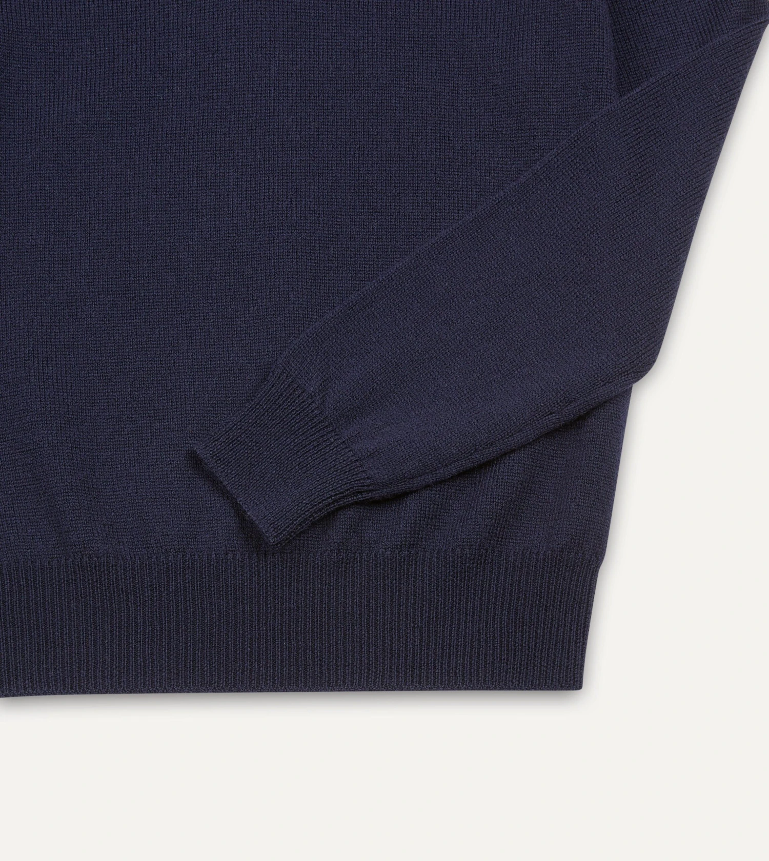 Navy Merino Wool V Neck Jumper 7 Navy Merino Wool V Neck Jumper - Image 5