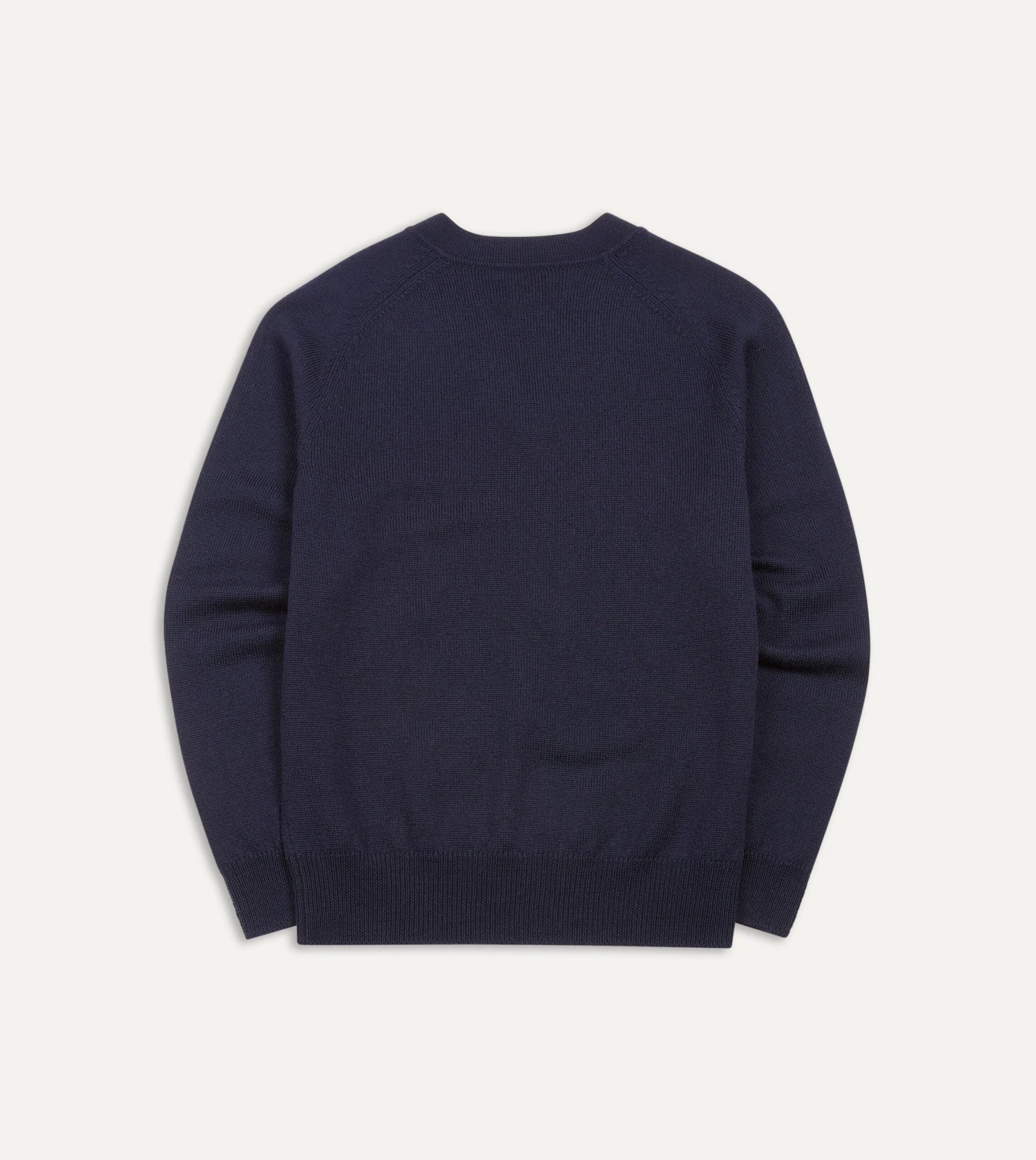 Navy Merino Wool V Neck Jumper 6 Navy Merino Wool V Neck Jumper - Image 4
