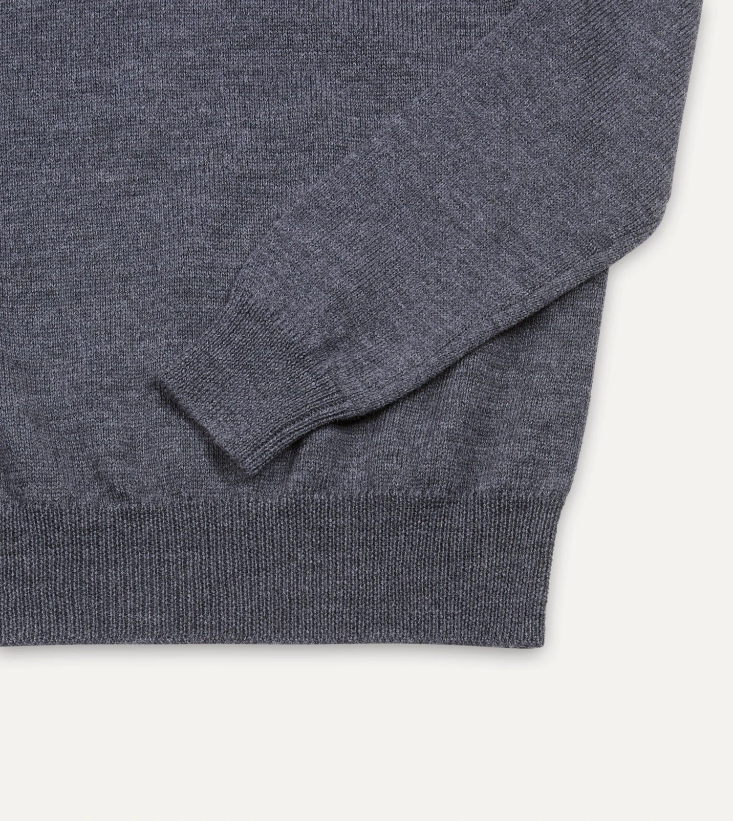 Grey Merino Wool V Neck Jumper 7 Grey Merino Wool V Neck Jumper - Image 5