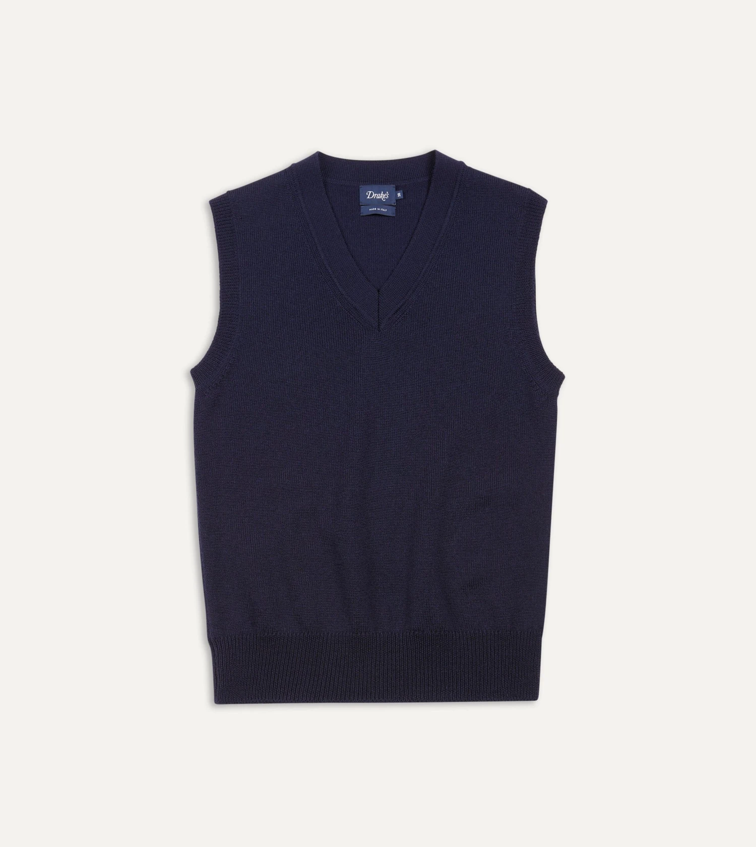 Navy Merino Wool Knitted Vest 3 Navy Merino Wool Knitted Vest