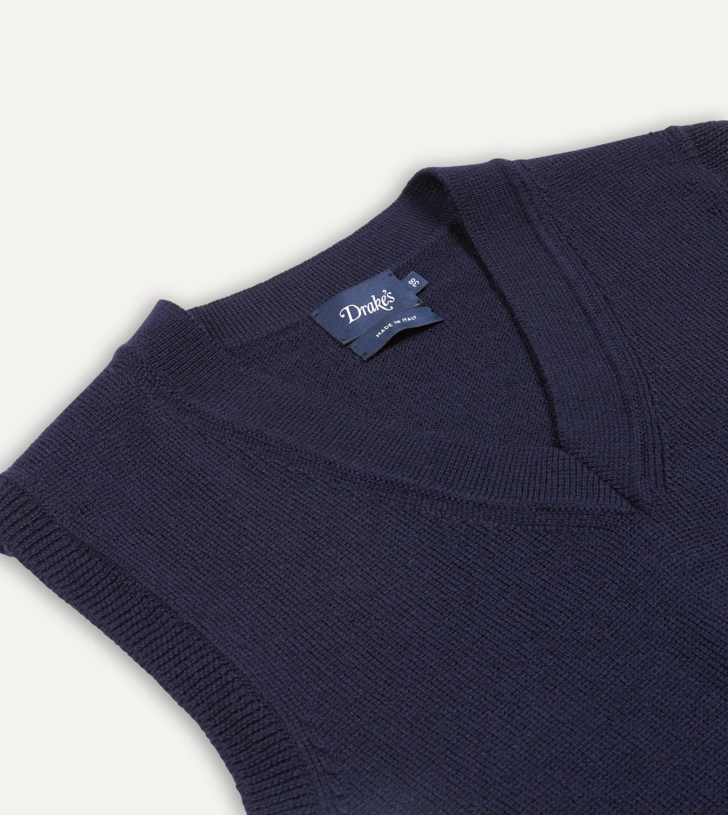 Navy Merino Wool Knitted Vest 5 Navy Merino Wool Knitted Vest - Image 3