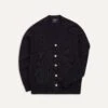 Navy Lambswool 6 Button Cardigan -Drakes Shop DR2A3D22004 01250 1 LR