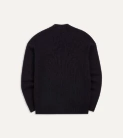 Navy Lambswool 6 Button Cardigan -Drakes Shop DR2A3D22004 01250 5 LR