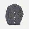 Grey Lambswool 6 Button Cardigan -Drakes Shop DR2A3D22004 02600 1
