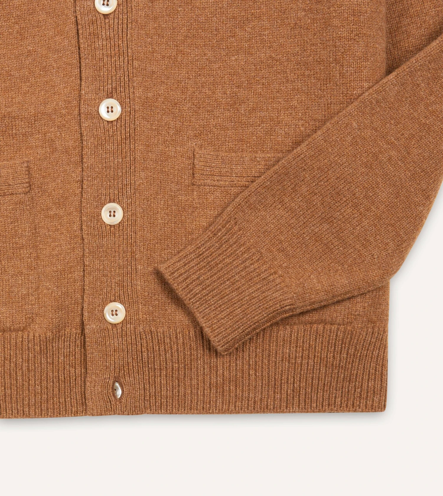 Brown Lambswool 6 Button Cardigan 7 Brown Lambswool 6 Button Cardigan - Image 5