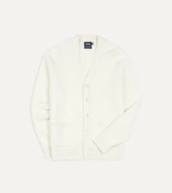 Ecru Lambswool 6 Button Cardigan