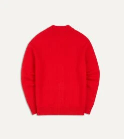 Red Lambswool 6 Button Cardigan 11 Red Lambswool 6 Button Cardigan -Drakes Shop DR2A3D22004 06700 5