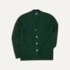 Dark Green Lambswool 6 Button Cardigan -Drakes Shop DR2A3D22004 07400 1