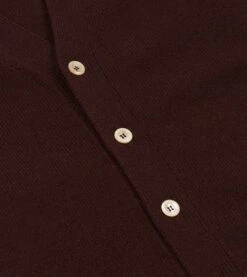 Dark Brown Lambswool 6 Button Cardigan -Drakes Shop DR2A3D22004 08300 4