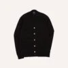 Black Lambswool 6 Button Cardigan -Drakes Shop DR2A3D22004 09100 1