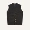 Charcoal Lambswool Sleeveless Cardigan -Drakes Shop DR2A3D22688 03600 1 LR