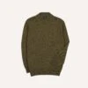 Olive Cotton Mock Neck Jumper -Drakes Shop DR2A3D23051 02400 1