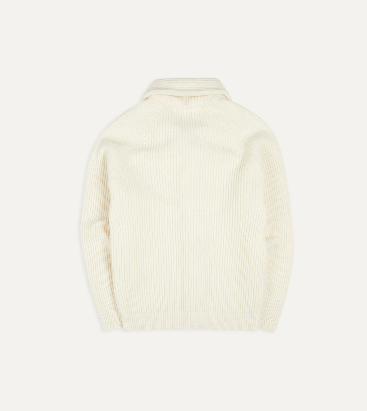 Ecru Lambswool Shawl Collar Cardigan 8 Ecru Lambswool Shawl Collar Cardigan - Image 6