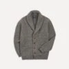 Grey Lambswool Shawl Collar Cardigan -Drakes Shop DR2A3E20818 04600 1