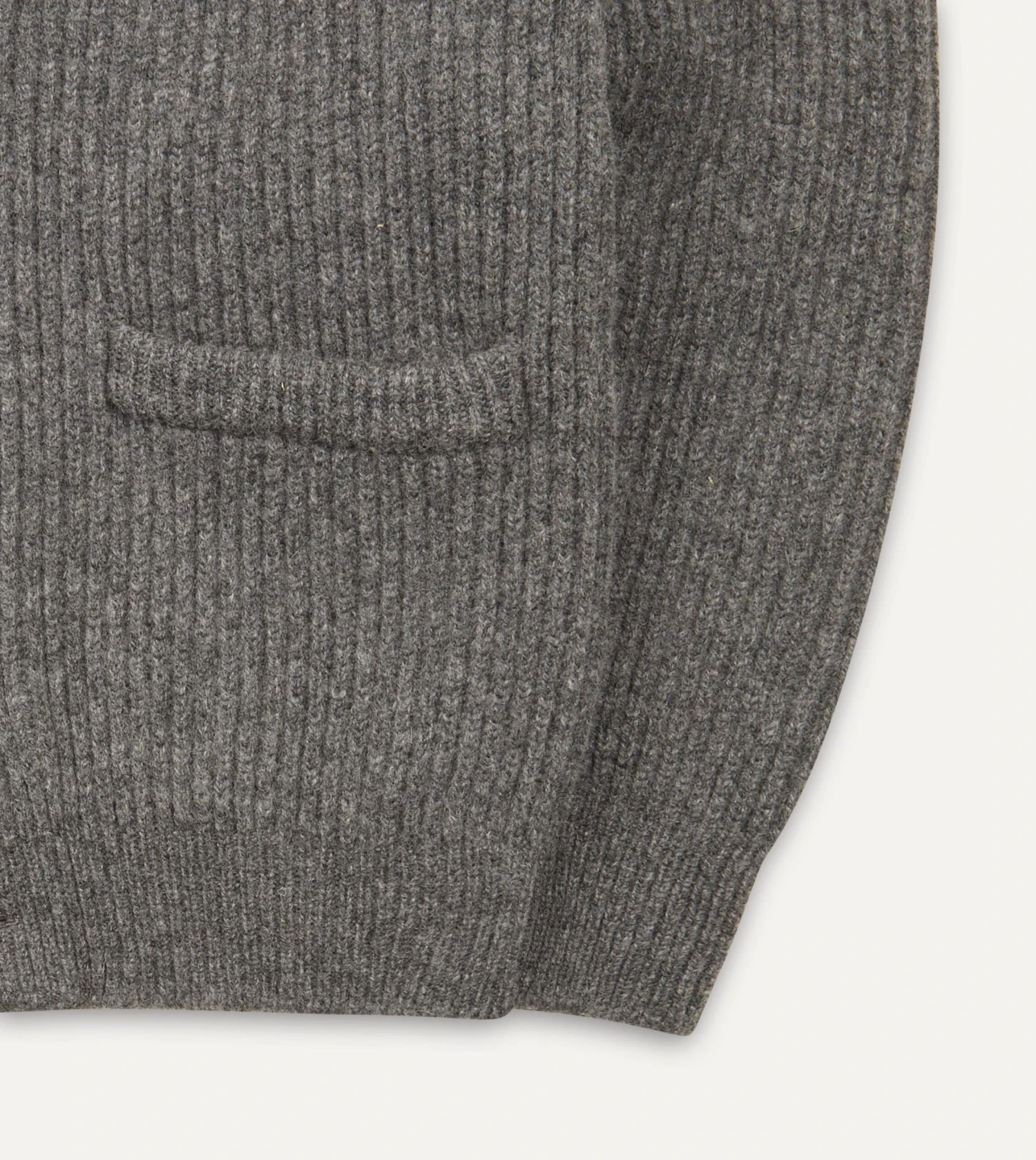 Grey Lambswool Shawl Collar Cardigan 7 Grey Lambswool Shawl Collar Cardigan - Image 5