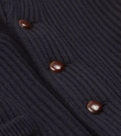Navy Cashmere Shawl Collar Cardigan 11 Navy Cashmere Shawl Collar Cardigan -Drakes Shop DR2A3E90084 01250 5