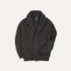 Charcoal Cashmere Shawl Collar Cardigan -Drakes Shop DR2A3E90084 08600 1